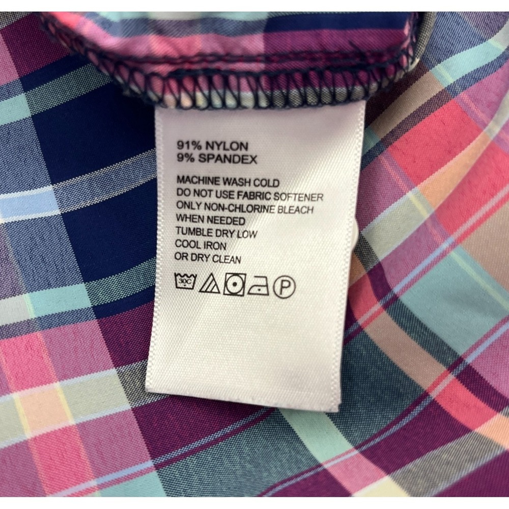 Tommy Bahama Performance Shirt Siesta Key Melbourne Madras Plaid Mens 2X - Picture 13 of 15